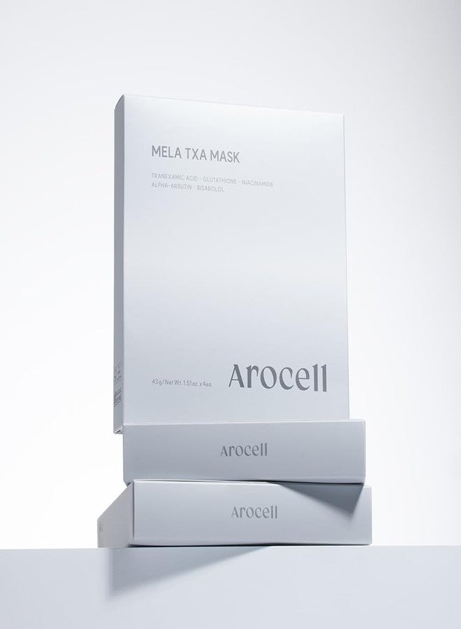 AROCELL OFFICIAL قناع الوجه أروسيل ميلاترانكس مع حمض الترانيكساميك، قناع ورقي مرطب وملطف (4 قطع) - Image 4